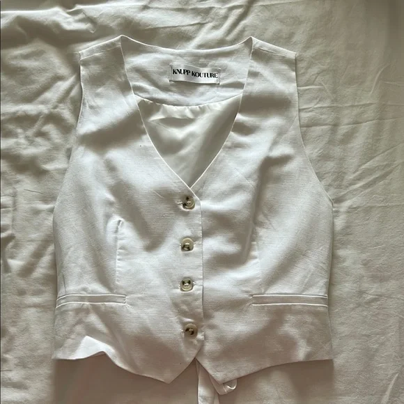 Women's White Vest Top - Picture 1 of 5